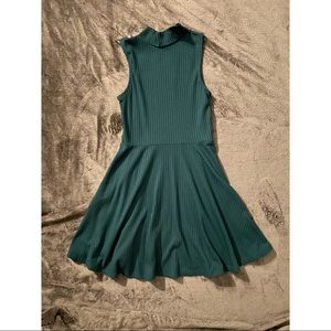 Beautiful Forest Green Mock Neck Dress